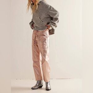 We The Free Pink Ankle & Cropped Jeans moxie NWOT